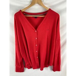Tommy Hilfiger Red Button Up Thermal Size XXL
